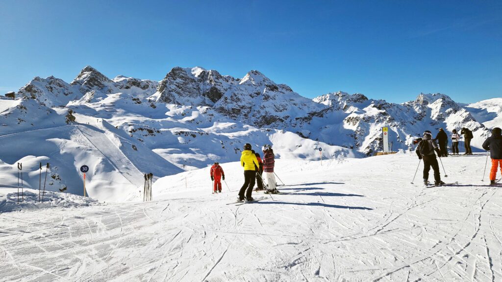 Skipiste bergstation Valisera